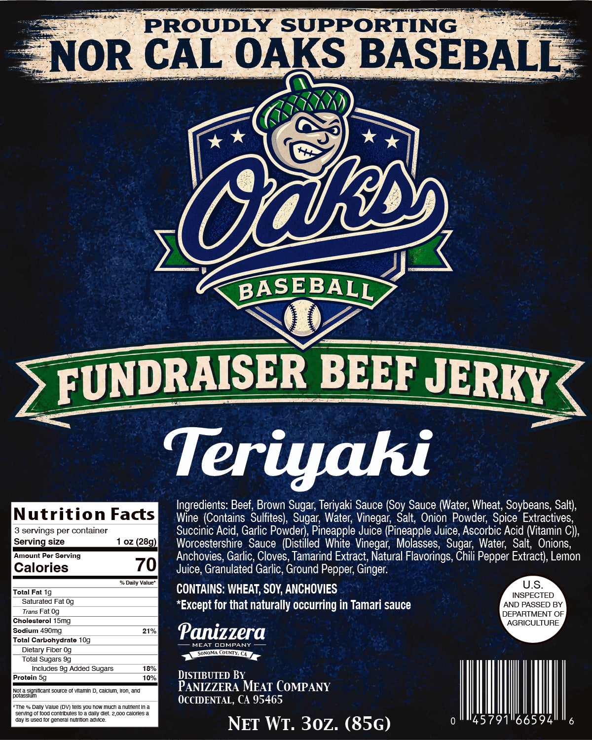 Nor Cal Oaks Teriyaki Beef Jerky *PREORDER*