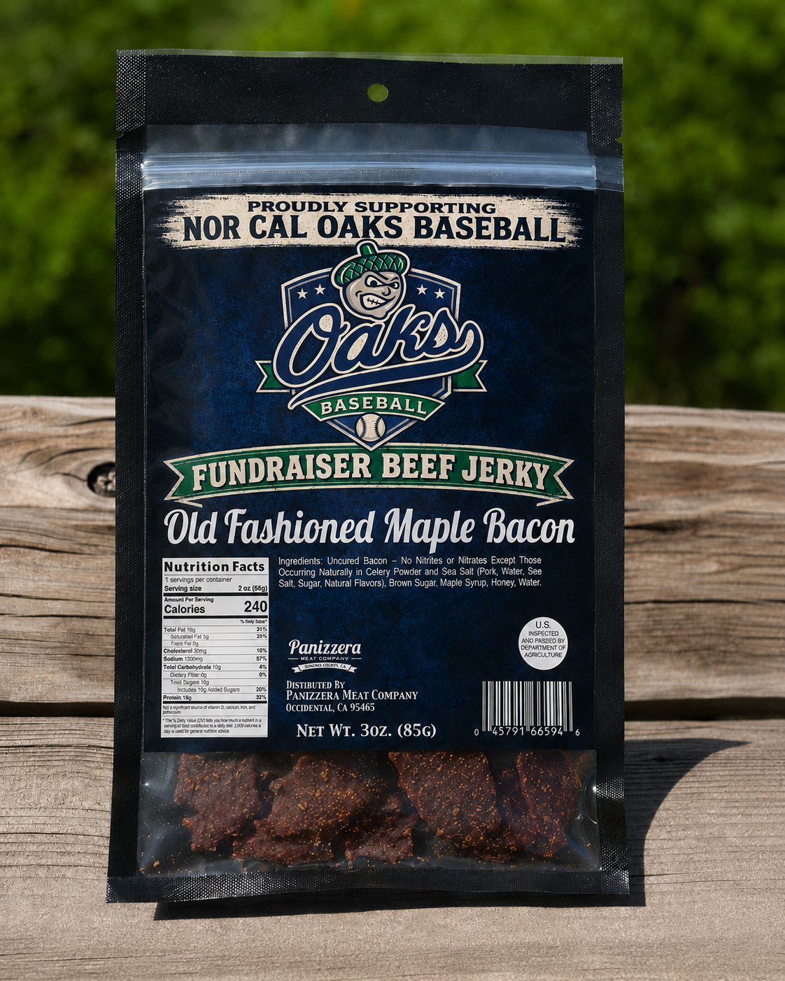 Nor Cal Oaks Old Fashioned Maple Bacon Jerky *PREORDER*