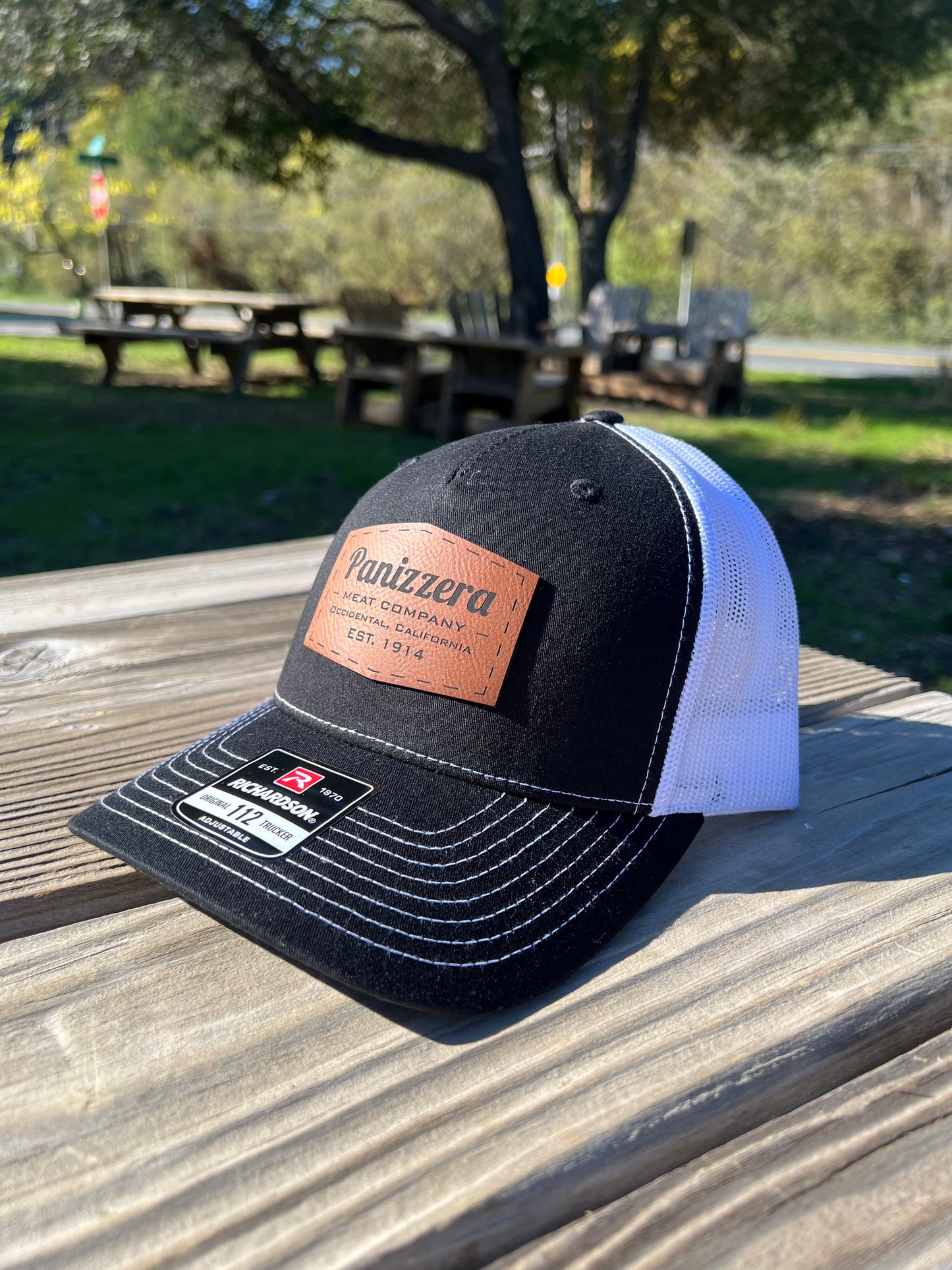 Black Stitch Front/ White Back Trucker Hat