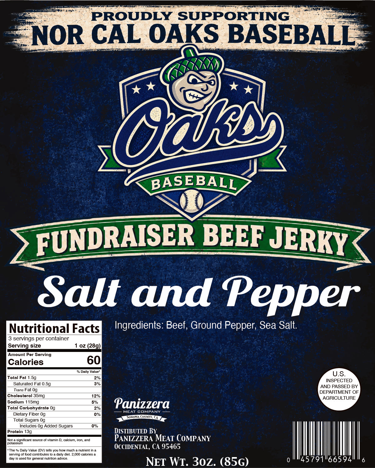 Nor Cal Oaks Salt and Pepper Beef Jerky *PREORDER*
