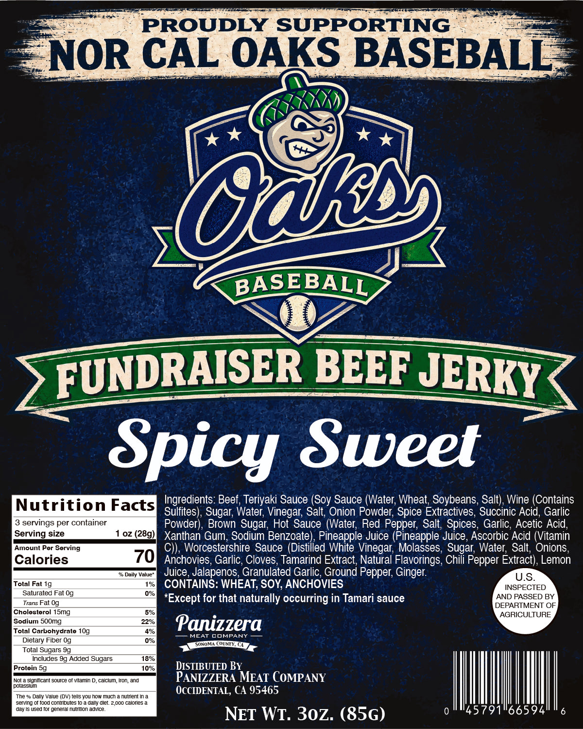 Nor Cal Oaks Spicy Sweet Beef Jerky *PREORDER*