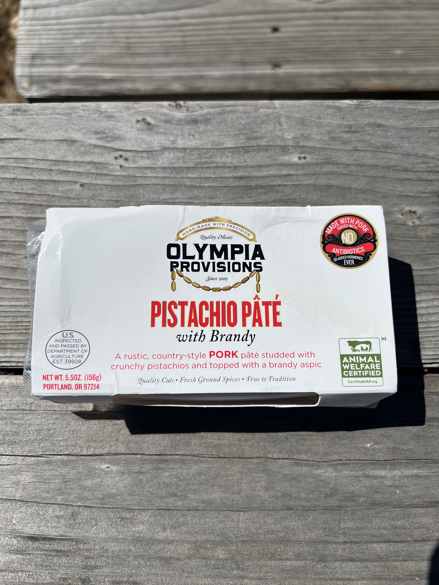 Olympia Provisions Pistachio Pâté with Brandy